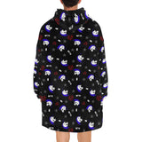 Punk Rotter Mohican Skull Blanket Hoodie Adults & Kids Sizes