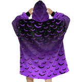 Purple Ombré Bat Blanket Hoodie Adults & Kids Sizes