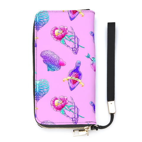 Pink Spooky Poison Ribcage Wallet