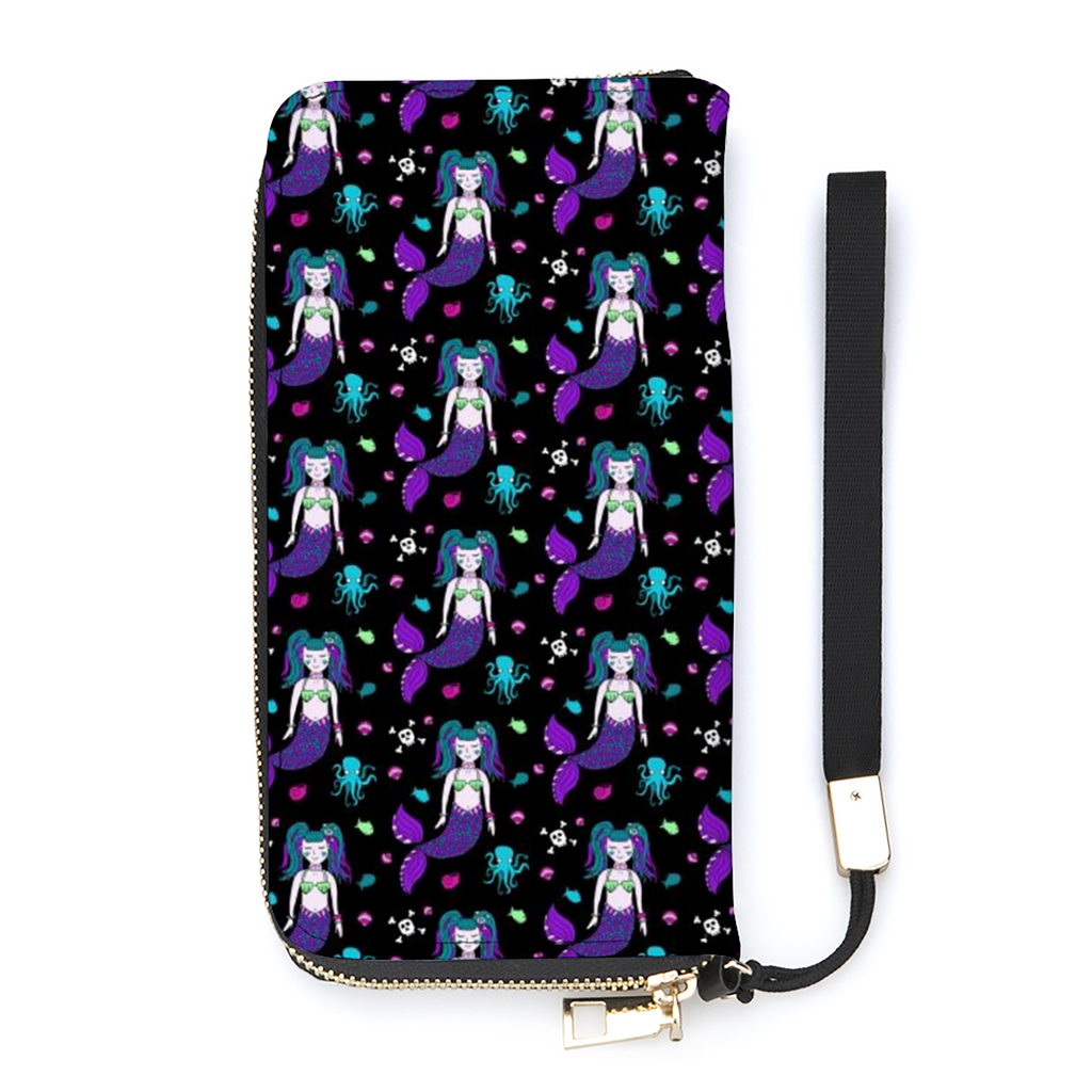 Purple Gothic Mermaid Print Wallet