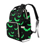 Schwarz-grüne Fledermaus-Wickeltasche für Babys