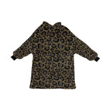Brauner Kapuzenpullover mit Leoparden-Tiermuster für Erwachsene und Kinder