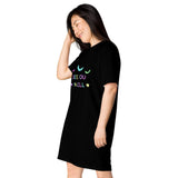 Ladies 'See you in hell' black T-shirt dress