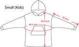 Niedlicher Geister-Decke-Hoodie für Erwachsene und Kinder, Größen