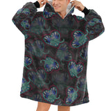 Creepy Monster Mouth Print Blanket Hoodie Adults & Kids Sizes