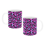 Tasse mit Leopardenmuster in Rosa und Lila