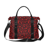 Rote Reisetasche mit Leopardenmuster