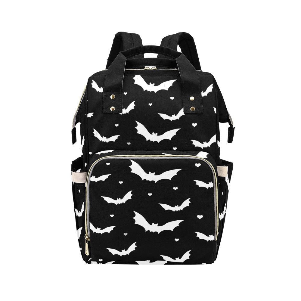 Schwarz-weiße Fledermaus-Wickeltasche für Babys