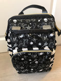 Black & White Tattoo with Stripes Baby Nappy Changing Bag