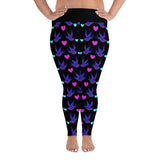Day of the Dead Swallows All-Over Print Ladies Plus Size Leggings